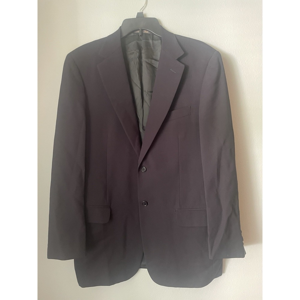 TRUSSINI Sport Coat‎ Mens 42 R Navy Blue Wool Made in Italy Blazer